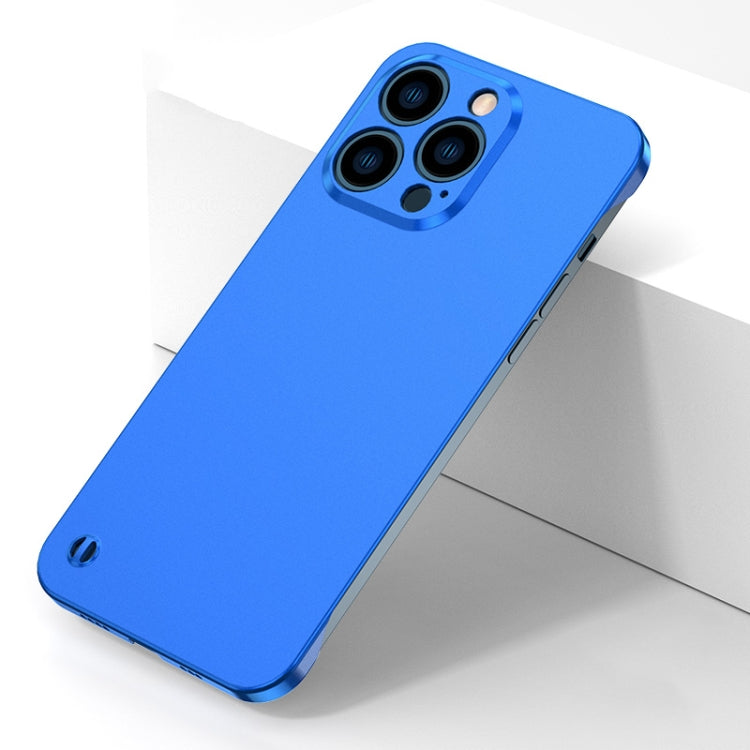 For iPhone 12 Pro Electroplating Frosted Frameless Phone Case(Blue) - free shipping - PMC Jewellery - Order now!