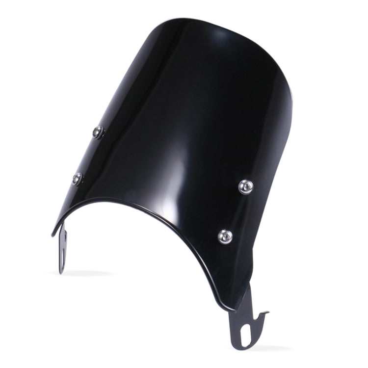 XRL-456120 Motorcycle 5-7 inch Headlight Retro Windshield(Black) - Others by PMC TechLife | Online Shopping South Africa | PMC TechLife | Buy Now Pay Later Mobicred