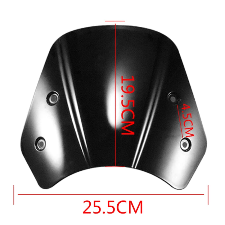 HP-DF016-B Motorcycle Front Windshield for Benelli Leoncino Trail 250(Transparent) - Others by PMC TechLife | Online Shopping South Africa | PMC TechLife | Buy Now Pay Later Mobicred