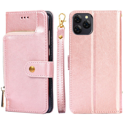 For Blackview A95 Zipper Bag Leather Phone Case(Rose Gold) - More Brand by PMC Jewellery | Online Shopping South Africa | PMC Jewellery | Buy Now Pay Later Mobicred