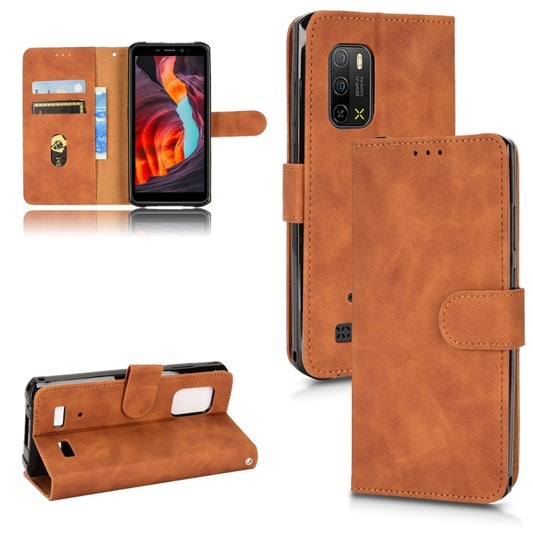 For Ulefone Armor X10 Skin Feel Magnetic Flip Leather Phone Case(Brown) - Ulefone Cases by PMC Jewellery | Online Shopping South Africa | PMC Jewellery | Buy Now Pay Later Mobicred