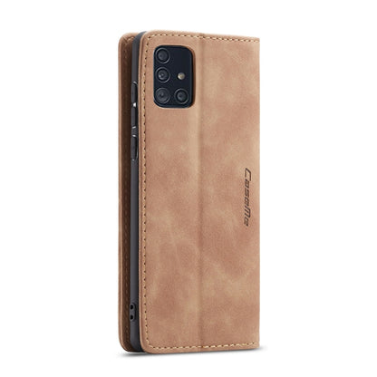 For Galaxy A71 CaseMe Multifunctional Horizontal Flip Leather Case, with Card Slot & Holder & Wallet(Brown) - Galaxy Phone Cases by CaseMe | Online Shopping South Africa | PMC Jewellery | Buy Now Pay Later Mobicred