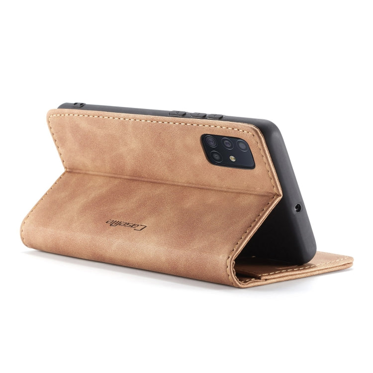 For Galaxy A71 CaseMe Multifunctional Horizontal Flip Leather Case, with Card Slot & Holder & Wallet(Brown) - Galaxy Phone Cases by CaseMe | Online Shopping South Africa | PMC Jewellery | Buy Now Pay Later Mobicred