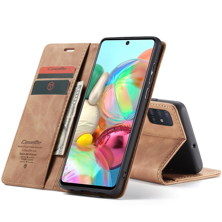 For Galaxy A71 CaseMe Multifunctional Horizontal Flip Leather Case, with Card Slot & Holder & Wallet(Brown) - Galaxy Phone Cases by CaseMe | Online Shopping South Africa | PMC Jewellery | Buy Now Pay Later Mobicred