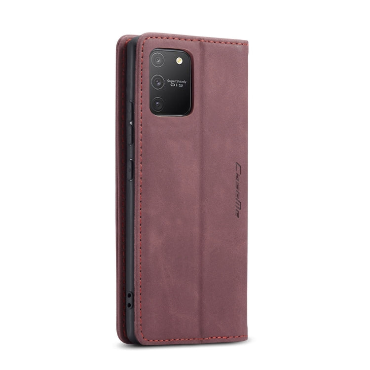 For Galaxy A91 / S10 Lite CaseMe Multifunctional Horizontal Flip Leather Case, with Card Slot & Holder & Wallet(Wine Red) - Galaxy Phone Cases by CaseMe | Online Shopping South Africa | PMC Jewellery | Buy Now Pay Later Mobicred