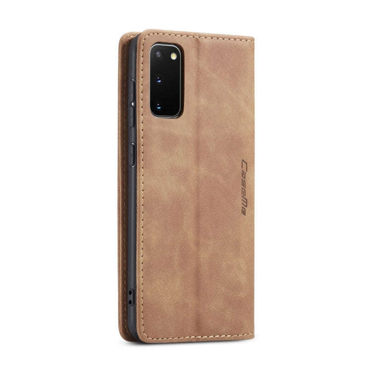 For Galaxy S20 CaseMe Multifunctional Horizontal Flip Leather Case, with Card Slot & Holder & Wallet(Brown) - Galaxy Phone Cases by CaseMe | Online Shopping South Africa | PMC Jewellery | Buy Now Pay Later Mobicred