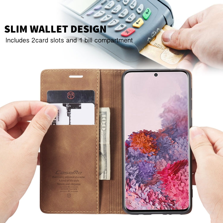 For Galaxy S20 CaseMe Multifunctional Horizontal Flip Leather Case, with Card Slot & Holder & Wallet(Brown) - Galaxy Phone Cases by CaseMe | Online Shopping South Africa | PMC Jewellery | Buy Now Pay Later Mobicred