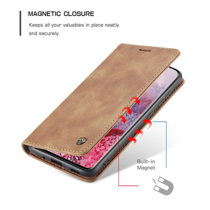 For Galaxy S20 CaseMe Multifunctional Horizontal Flip Leather Case, with Card Slot & Holder & Wallet(Brown) - Galaxy Phone Cases by CaseMe | Online Shopping South Africa | PMC Jewellery | Buy Now Pay Later Mobicred