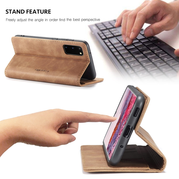 For Galaxy S20 CaseMe Multifunctional Horizontal Flip Leather Case, with Card Slot & Holder & Wallet(Brown) - Galaxy Phone Cases by CaseMe | Online Shopping South Africa | PMC Jewellery | Buy Now Pay Later Mobicred