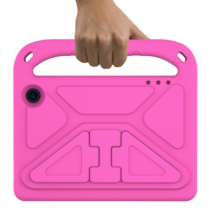 For Amazon Fire 7 2022 Handle EVA Shockproof Tablet Case with Triangle Holder(Rose Red) - Amazon by PMC TechLife | Online Shopping South Africa | PMC TechLife | Buy Now Pay Later Mobicred