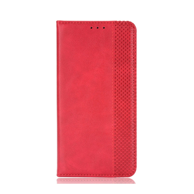 For Nokia C21 Plus Magnetic Buckle Retro Crazy Horse Leather Phone Case(Red) - Nokia Cases by PMC TechLife | Online Shopping South Africa | PMC TechLife