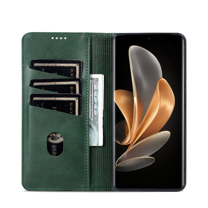 For vivo X100 Ultra AZNS Magnetic Calf Texture Leather Phone Case(Dark Green) - vivo Cases by AZNS | Online Shopping South Africa | PMC Jewellery | Buy Now Pay Later Mobicred