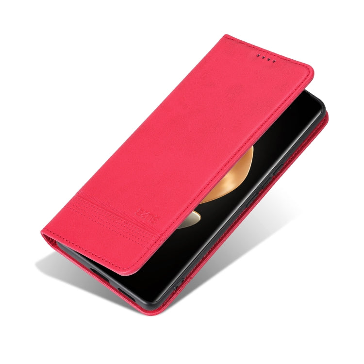 For vivo X100 Ultra AZNS Magnetic Calf Texture Leather Phone Case(Red) - free shipping - PMC Jewellery - Order now!