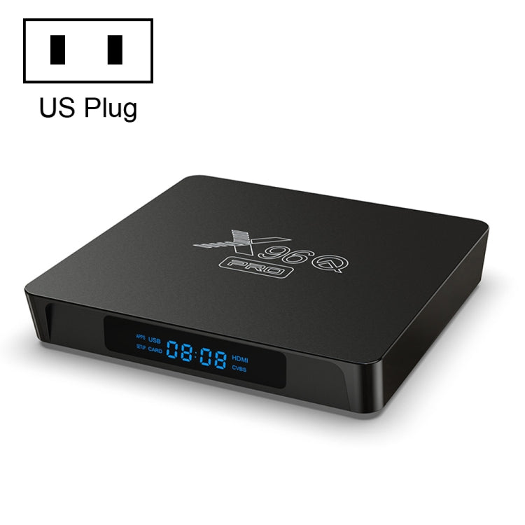 X96Q PRO 4K Smart TV BOX Android 10.0 Media Player, Allwinner H313 Quad Core ARM Cortex A53, RAM: 2GB, ROM: 16GB, Plug Type:US Plug - Others by PMC Jewellery | Online Shopping South Africa | PMC Jewellery | Buy Now Pay Later Mobicred