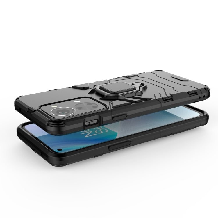 For OnePlus Nord 2T 5G Magnetic Ring Holder PC + TPU Phone Case(Navy Blue) - OnePlus Cases by PMC TechLife | Online Shopping South Africa | PMC TechLife | Buy Now Pay Later Mobicred