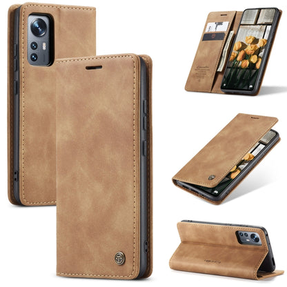 For Xiaomi 12/12X CaseMe 013 Multifunctional Horizontal Flip Leather Phone Case(Brown) - Xiaomi Cases by CaseMe | Online Shopping South Africa | PMC Jewellery | Buy Now Pay Later Mobicred