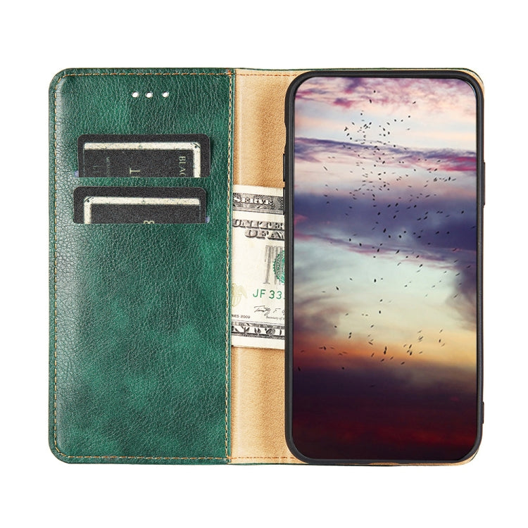 For Blackview A70 Gloss Oil Solid Color Magnetic Leather Phone Case(Green) - More Brand by PMC Jewellery | Online Shopping South Africa | PMC Jewellery | Buy Now Pay Later Mobicred