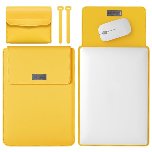 4 in 1 Lightweight and Portable Leather Computer Bag, Size:11/12 inches(Yellow) - 12.1 inch by PMC Jewellery | Online Shopping South Africa | PMC Jewellery | Buy Now Pay Later Mobicred