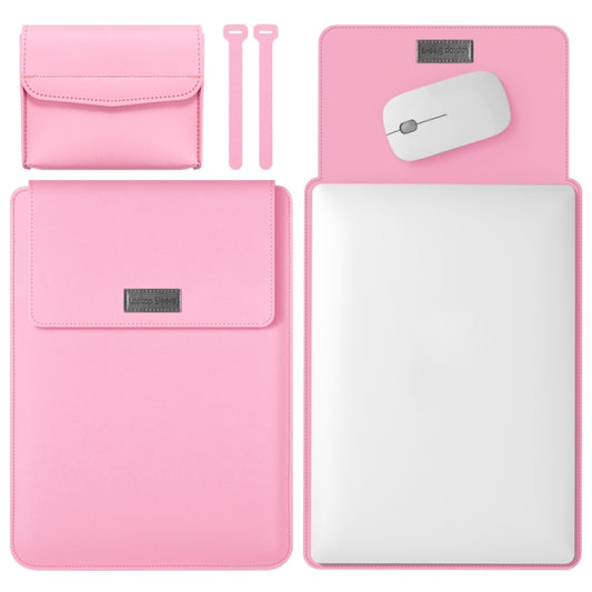 4 in 1 Lightweight and Portable Leather Computer Bag, Size:11/12 inches(Pink) - 12.1 inch by PMC Jewellery | Online Shopping South Africa | PMC Jewellery | Buy Now Pay Later Mobicred