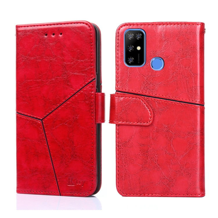 For Doogee X96 Pro Geometric Stitching Horizontal Flip Leather Phone Case(Red) - Doogee Cases by PMC Jewellery | Online Shopping South Africa | PMC Jewellery | Buy Now Pay Later Mobicred