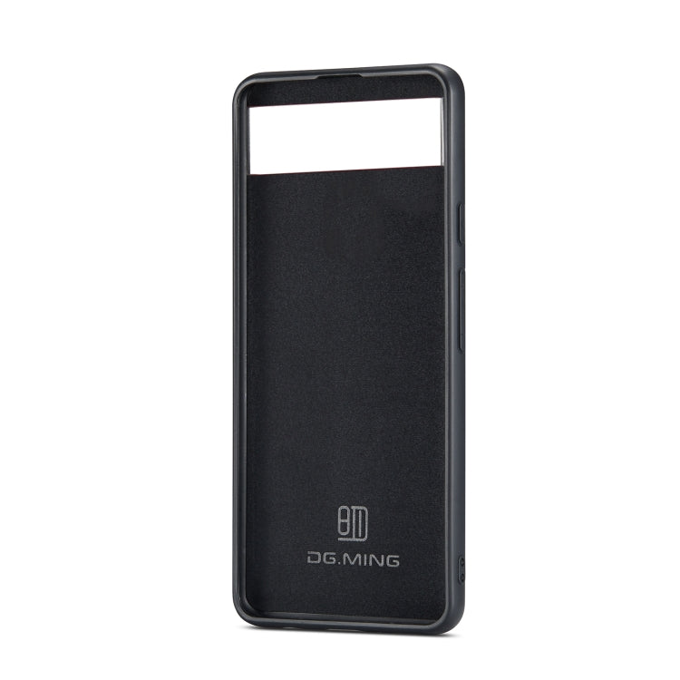 For Google Pixel 6A DG.MING M1 Series 3-Fold Multi Card Wallet + Magnetic Phone Case(Brown) - Google Cases by DG.MING | Online Shopping South Africa | PMC TechLife | Buy Now Pay Later Mobicred