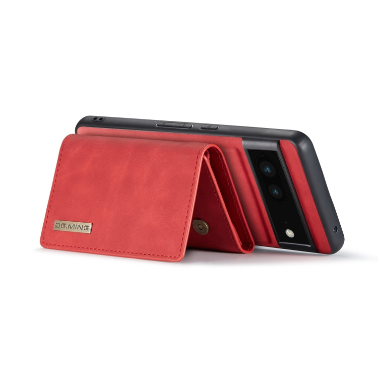 For Google Pixel 6A DG.MING M1 Series 3-Fold Multi Card Wallet + Magnetic Phone Case(Red) - free shipping - PMC TechLife - Order now!