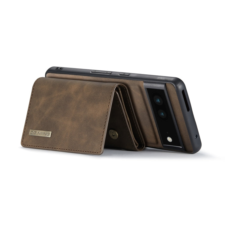 For Google Pixel 7 5G DG.MING M1 Series 3-Fold Multi Card Wallet + Magnetic Phone Case(Coffee) - Google Cases by DG.MING | Online Shopping South Africa | PMC TechLife | Buy Now Pay Later Mobicred