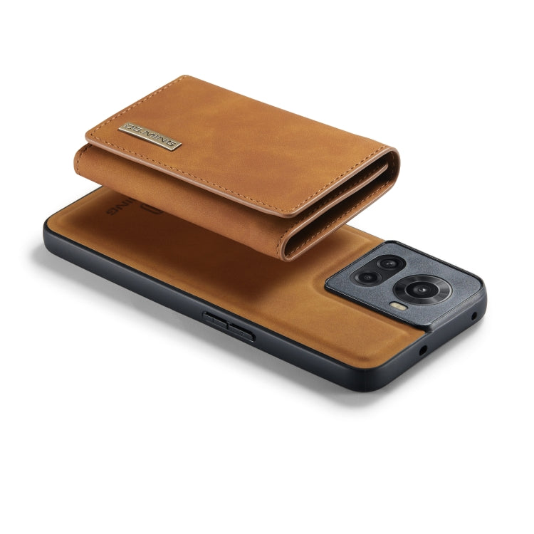 For OnePlus Ace/10R DG.MING M1 Series 3-Fold Multi Card Wallet + Magnetic Phone Case(Brown) - free shipping - PMC TechLife - Order now!
