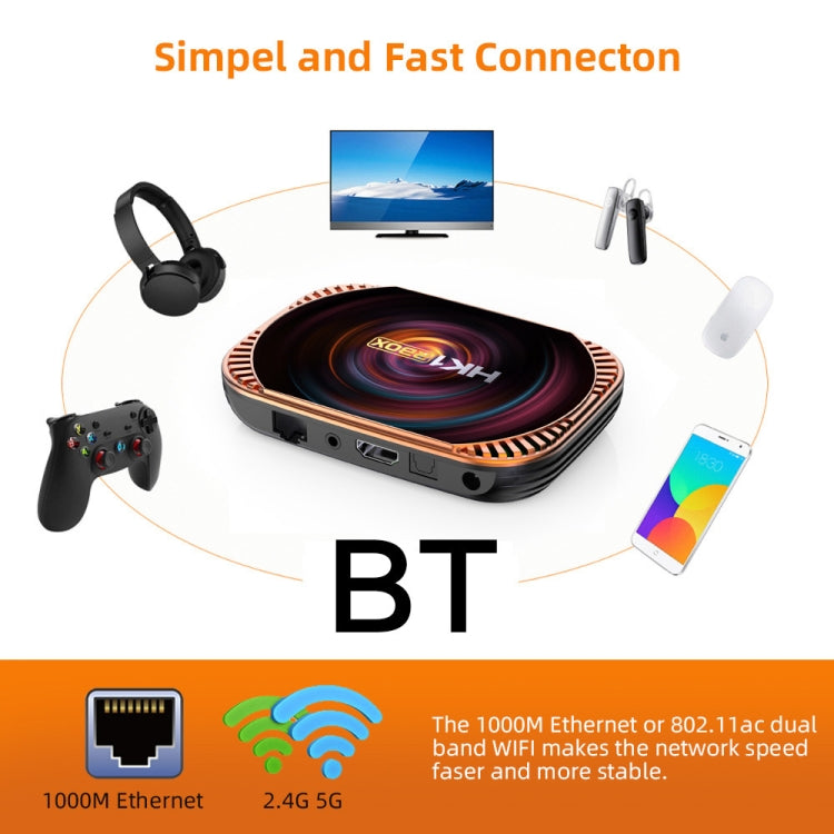 MECOOL HK1RBOX X4 4K TV Box, Android 11 Amlogic S905X4 CPU with RC 4GB+64GB(EU Plug) - Amlogic S905 by MECOOL | Online Shopping South Africa | PMC Jewellery | Buy Now Pay Later Mobicred