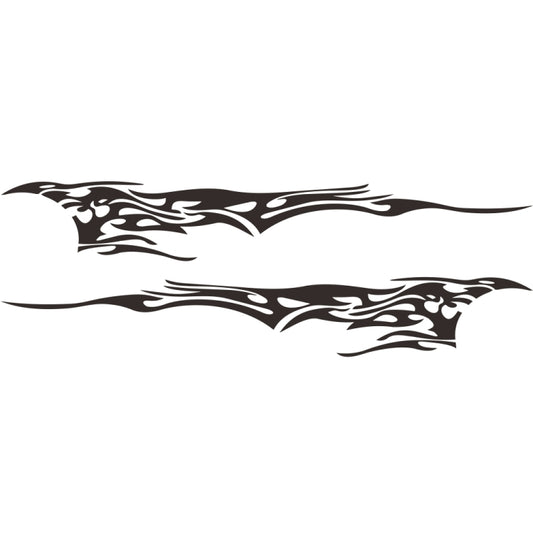 2 PCS/Set D-144 Fire Element Pattern Car Modified Decorative Sticker(Black) - Decorative Sticker by PMC Jewellery | Online Shopping South Africa | PMC Jewellery | Buy Now Pay Later Mobicred