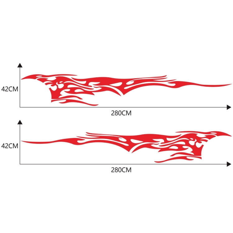 2 PCS/Set D-144 Fire Element Pattern Car Modified Decorative Sticker(Red) - Decorative Sticker by PMC TechLife | Online Shopping South Africa | PMC TechLife | Buy Now Pay Later Mobicred