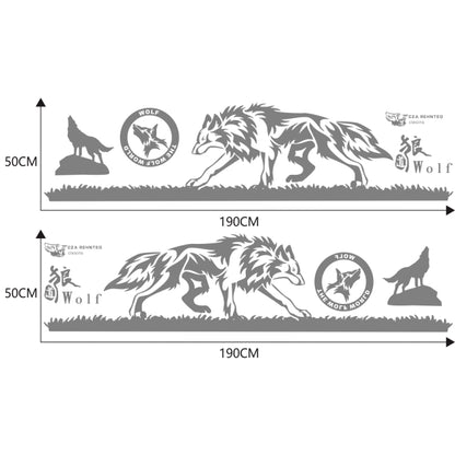 2 PCS/Set D-180 Wolf Totem Pattern Car Modified Decorative Sticker(Light Grey) - Decorative Sticker by PMC Jewellery | Online Shopping South Africa | PMC Jewellery | Buy Now Pay Later Mobicred