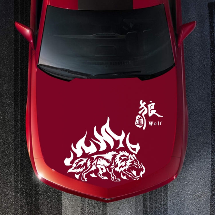 2 PCS/Set D-180 Wolf Totem Pattern Car Modified Decorative Sticker(White) - Decorative Sticker by PMC TechLife | Online Shopping South Africa | PMC TechLife | Buy Now Pay Later Mobicred
