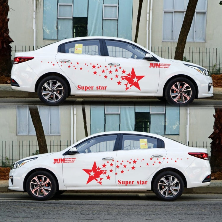 2 PCS/Set D-207 Star Pattern Car Modified Decorative Sticker(Red) - Decorative Sticker by PMC Jewellery | Online Shopping South Africa | PMC Jewellery | Buy Now Pay Later Mobicred