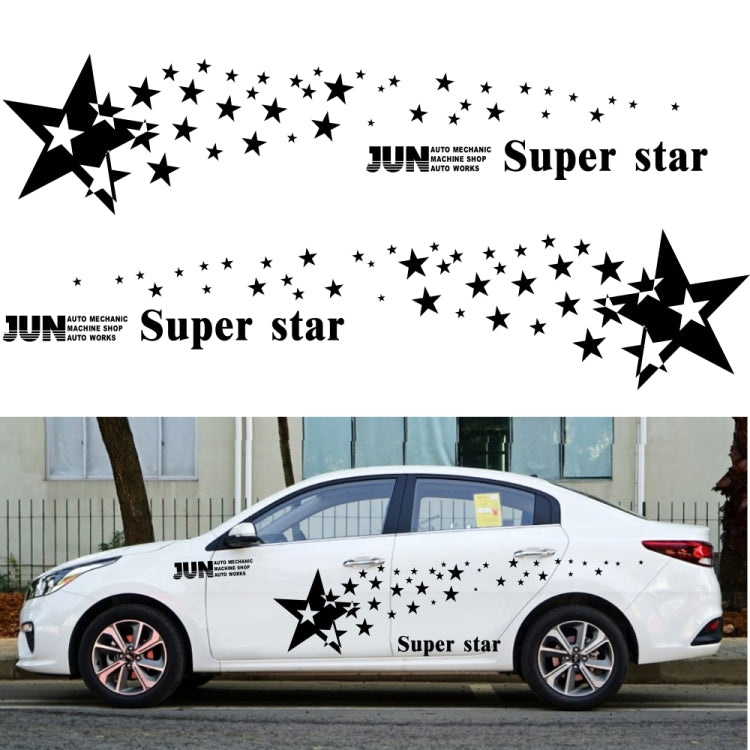 2 PCS/Set D-207 Star Pattern Car Modified Decorative Sticker(Red) - Decorative Sticker by PMC Jewellery | Online Shopping South Africa | PMC Jewellery | Buy Now Pay Later Mobicred