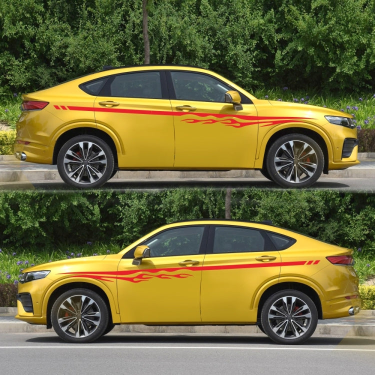 2 PCS/Set D-280 Flame Streak Pattern Car Modified Decorative Sticker(Red) - Decorative Sticker by PMC TechLife | Online Shopping South Africa | PMC TechLife | Buy Now Pay Later Mobicred