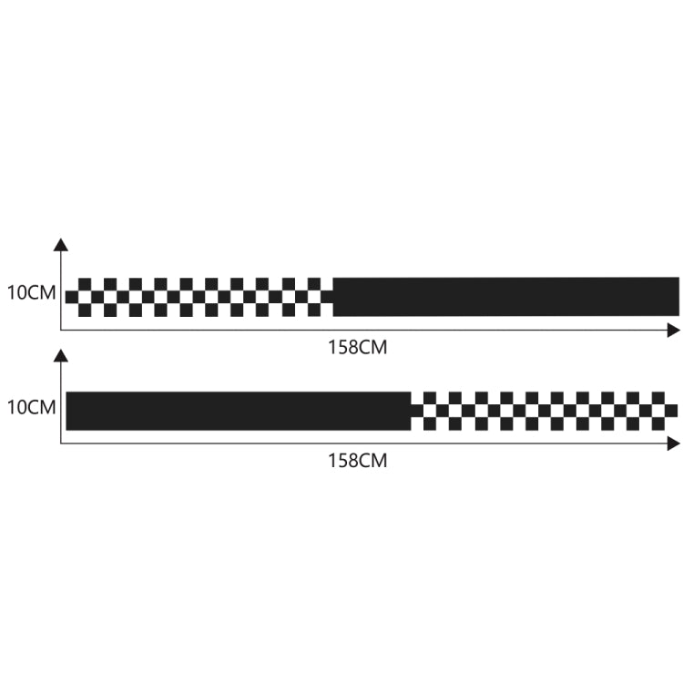 2 PCS/Set D-282 Waistline Pattern Car Modified Decorative Sticker(Black) - Decorative Sticker by PMC Jewellery | Online Shopping South Africa | PMC Jewellery | Buy Now Pay Later Mobicred
