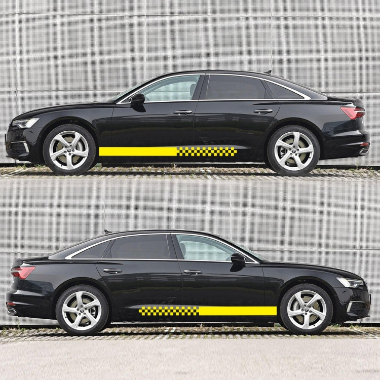 2 PCS/Set D-282 Waistline Pattern Car Modified Decorative Sticker(Yellow) - Decorative Sticker by PMC Jewellery | Online Shopping South Africa | PMC Jewellery | Buy Now Pay Later Mobicred