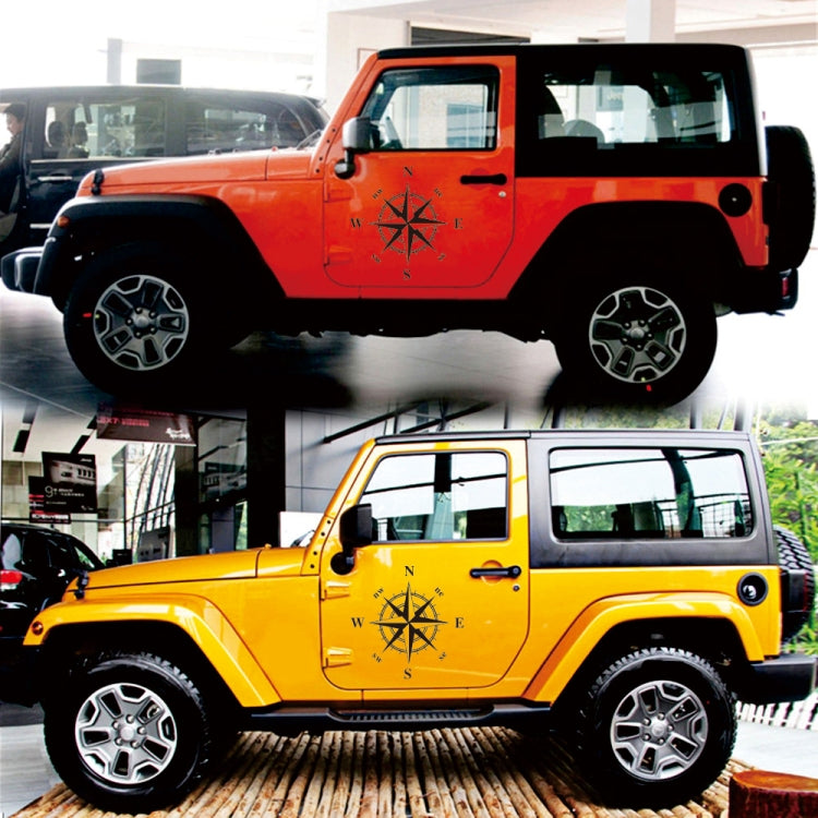 D-366 Compass Pattern Car Modified Decorative Sticker(Black) - Decorative Sticker by PMC TechLife | Online Shopping South Africa | PMC TechLife | Buy Now Pay Later Mobicred