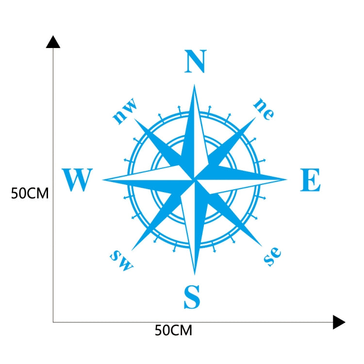 D-366 Compass Pattern Car Modified Decorative Sticker(Blue) - Decorative Sticker by PMC TechLife | Online Shopping South Africa | PMC TechLife | Buy Now Pay Later Mobicred