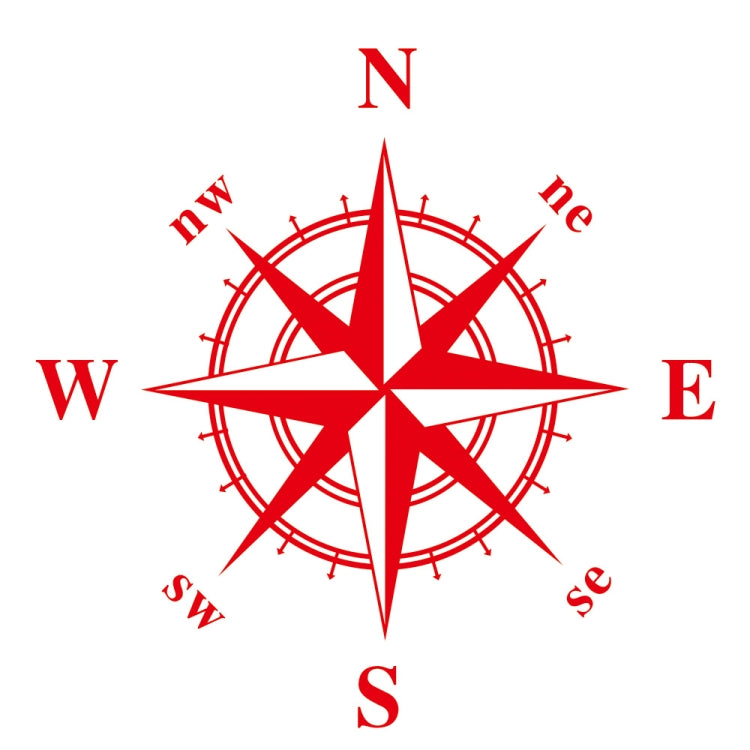 D-366 Compass Pattern Car Modified Decorative Sticker(Red) - free shipping - PMC TechLife - Order now!