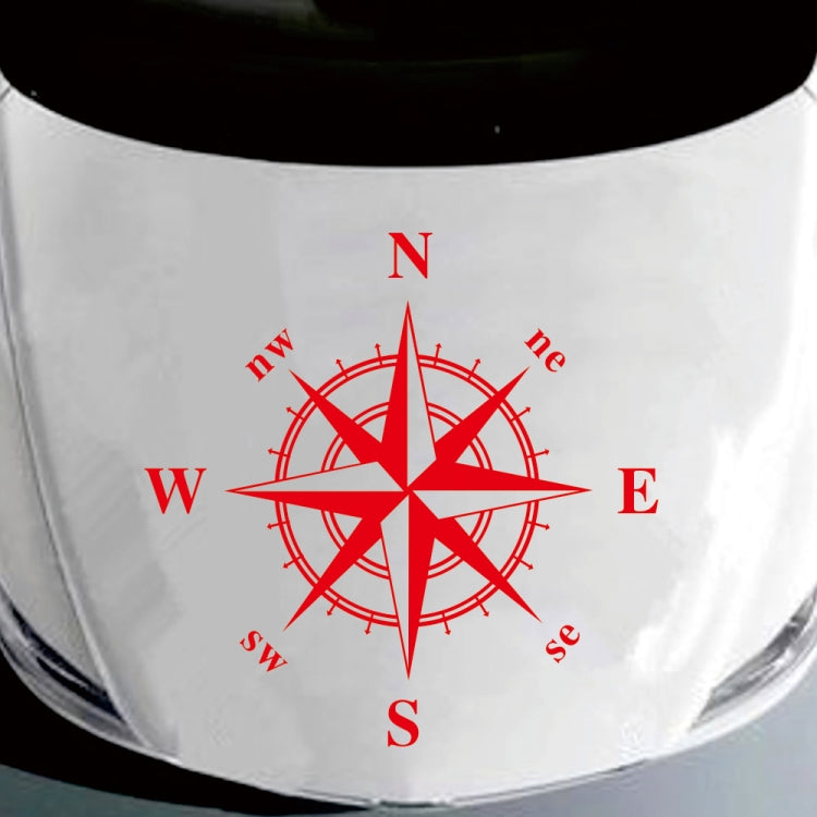 D-366 Compass Pattern Car Modified Decorative Sticker(Red) - free shipping - PMC TechLife - Order now!