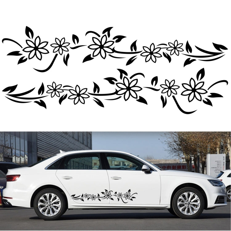 2 PCS/Set D-378 Flower Totem Pattern Car Modified Decorative Sticker(Blue) - Decorative Sticker by PMC Jewellery | Online Shopping South Africa | PMC Jewellery | Buy Now Pay Later Mobicred