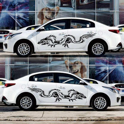 2 PCS/Set D-418 Dragon Totem Tribe Pattern Car Modified Decorative Sticker(Black) - Decorative Sticker by PMC Jewellery | Online Shopping South Africa | PMC Jewellery | Buy Now Pay Later Mobicred