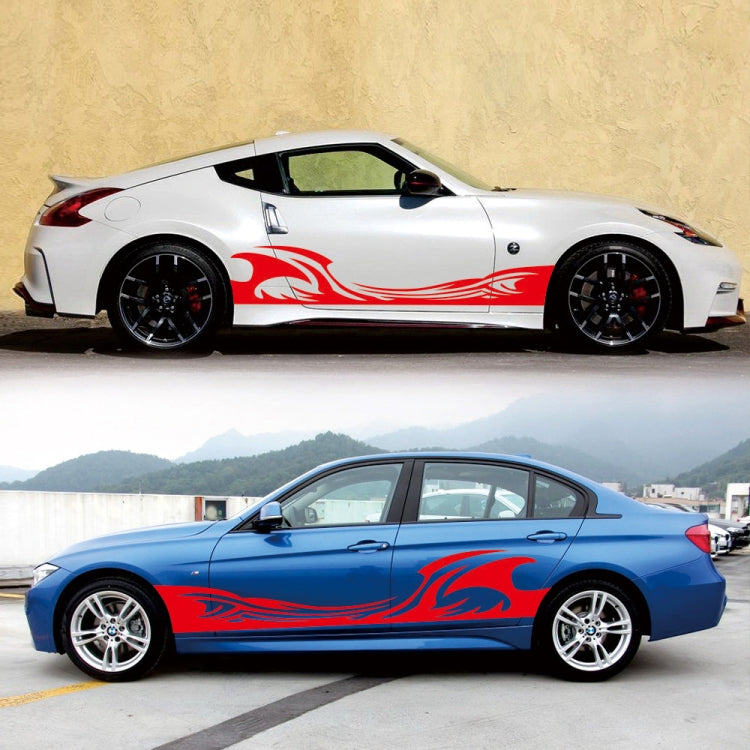 2 PCS/Set D-467 Waves Pattern Car Modified Decorative Sticker(Red) - Decorative Sticker by PMC TechLife | Online Shopping South Africa | PMC TechLife | Buy Now Pay Later Mobicred