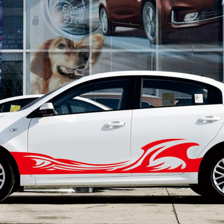2 PCS/Set D-467 Waves Pattern Car Modified Decorative Sticker(Red) - Decorative Sticker by PMC TechLife | Online Shopping South Africa | PMC TechLife | Buy Now Pay Later Mobicred