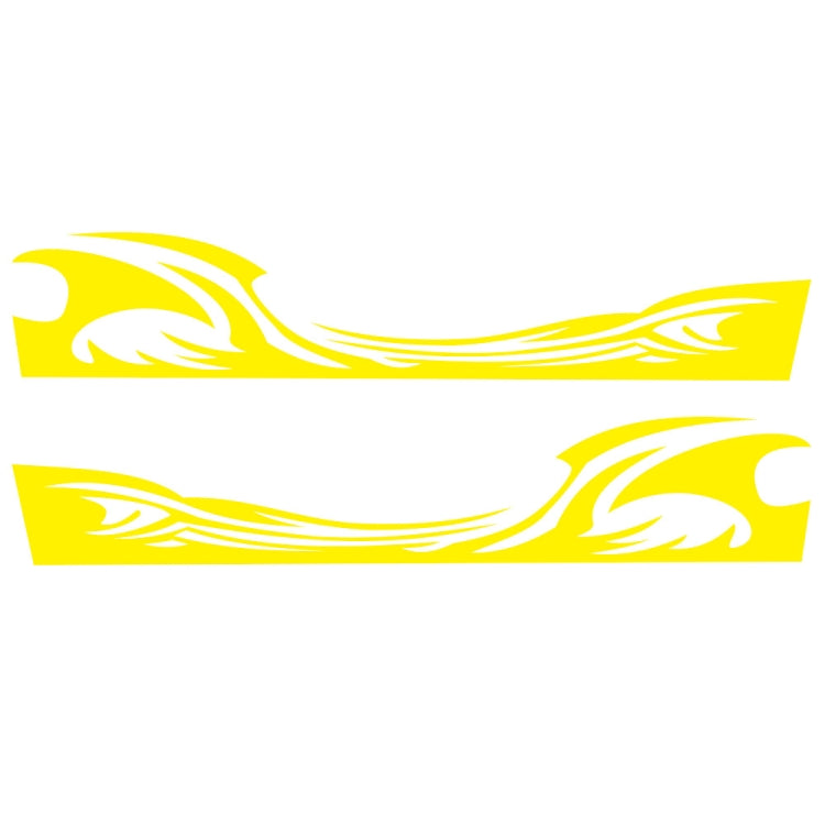 2 PCS/Set D-467 Waves Pattern Car Modified Decorative Sticker(Yellow) - Decorative Sticker by PMC TechLife | Online Shopping South Africa | PMC TechLife | Buy Now Pay Later Mobicred