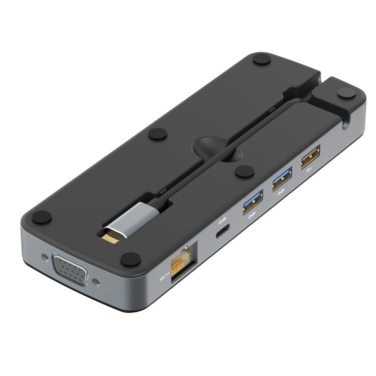 V240 12-in-1 Multifunctional USB-C / Type-C 3.1 Male HUB Docking Station(Gery) - USB HUB by PMC Jewellery | Online Shopping South Africa | PMC Jewellery | Buy Now Pay Later Mobicred