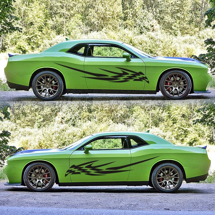 2 PCS/Set D-468 Checkered Totem Pattern Car Modified Decorative Sticker(Black) - Decorative Sticker by PMC Jewellery | Online Shopping South Africa | PMC Jewellery | Buy Now Pay Later Mobicred