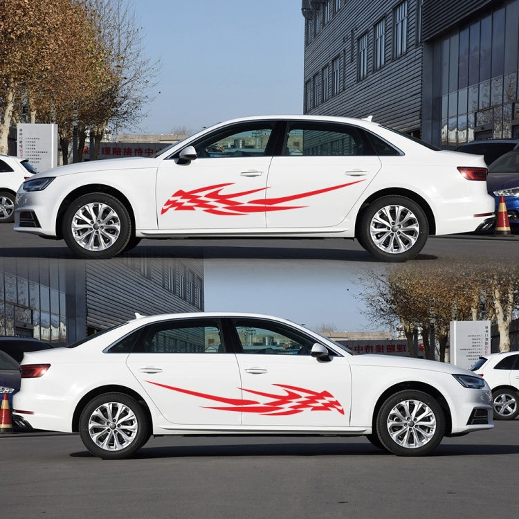 2 PCS/Set D-468 Checkered Totem Pattern Car Modified Decorative Sticker(Red) - Decorative Sticker by PMC Jewellery | Online Shopping South Africa | PMC Jewellery | Buy Now Pay Later Mobicred